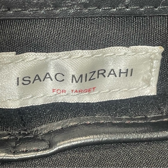 Isaac Mizrahi for Target Black Floral Handbag Satchel. Velvet. Embroidered rose - Picture 11 of 12